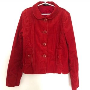 J Crew Red Corduroy Jacket